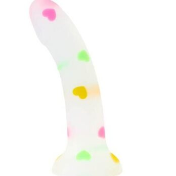 Nood Colours - Love Heart Confetti Silicone Dildo - Foil Bag - Nood by Share Satisfaction