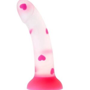 Nood Colours - Love Heart Confetti Silicone Dildo - Foil Bag - Nood by Share Satisfaction