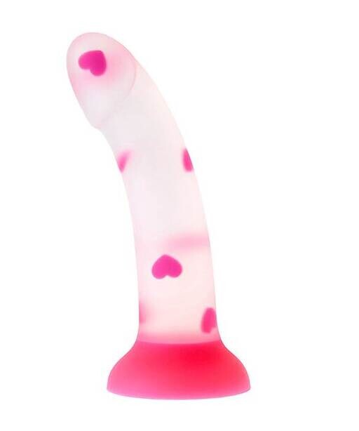 Nood Colours - Love Heart Confetti Silicone Dildo - Foil Bag - Nood by Share Satisfaction