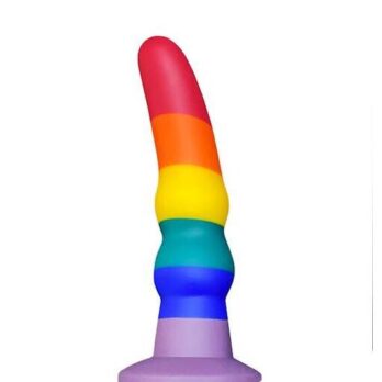 Nood Colours - Rainbow Rippled Dildo - Foil Bag - Nood by Share Satisfaction