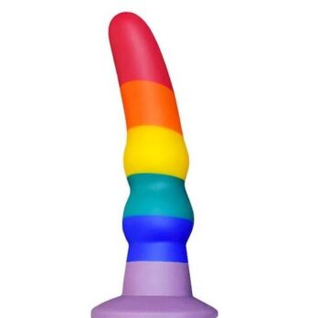 Nood Colours - Rainbow Rippled Dildo - Foil Bag - Nood by Share Satisfaction