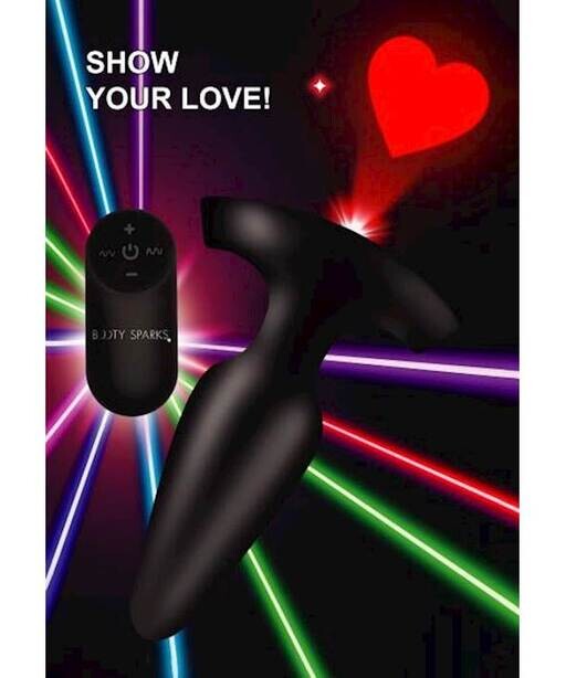 Booty Sparks 28X Laser Heart Anal Plug -