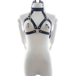 KinKi Bondage Harness with Nipple Clamps - Kinki Range by Share Satisfaction