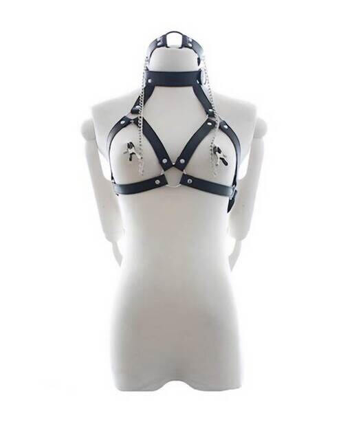 KinKi Bondage Harness with Nipple Clamps - Kinki Range by Share Satisfaction