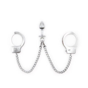 Kinki Metal Handcuffs with Butt Plug - Kinki Range by Share Satisfaction