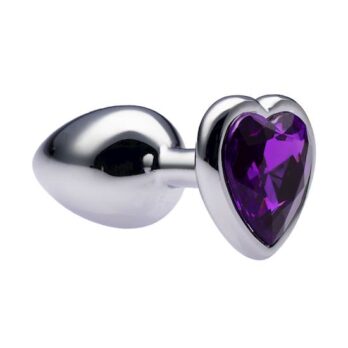 Kinki Range Alloy Love Heart Gemmed Butt Plug - 2.7 Inch - Kinki Range by Share Satisfaction