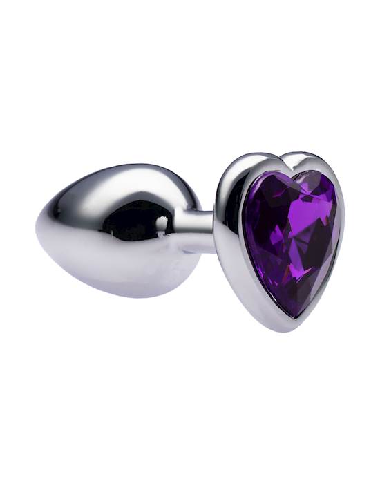 Kinki Range Alloy Love Heart Gemmed Butt Plug - 2.7 Inch - Kinki Range by Share Satisfaction