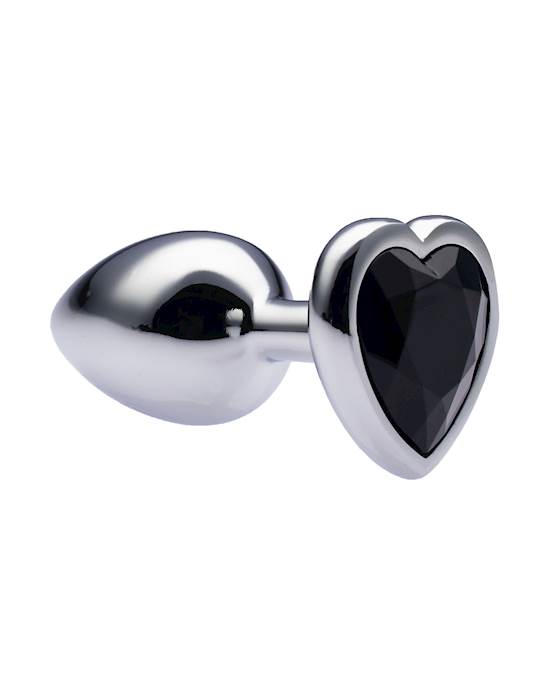 Kinki Range Alloy Love Heart Gemmed Butt Plug - 2.7 Inch - Kinki Range by Share Satisfaction