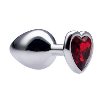 Kinki Range Alloy Love Heart Gemmed Butt Plug - 3.2 Inch - Kinki Range by Share Satisfaction