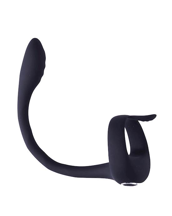 Kinki Vibrating Cock Ring With Anal Probe - Kinki Range by Share Satisfaction