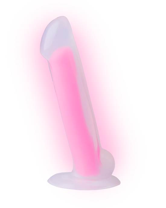 Nood Colours Glow in the Dark Dildo with Balls - Nood Colours by Share Satisfaction