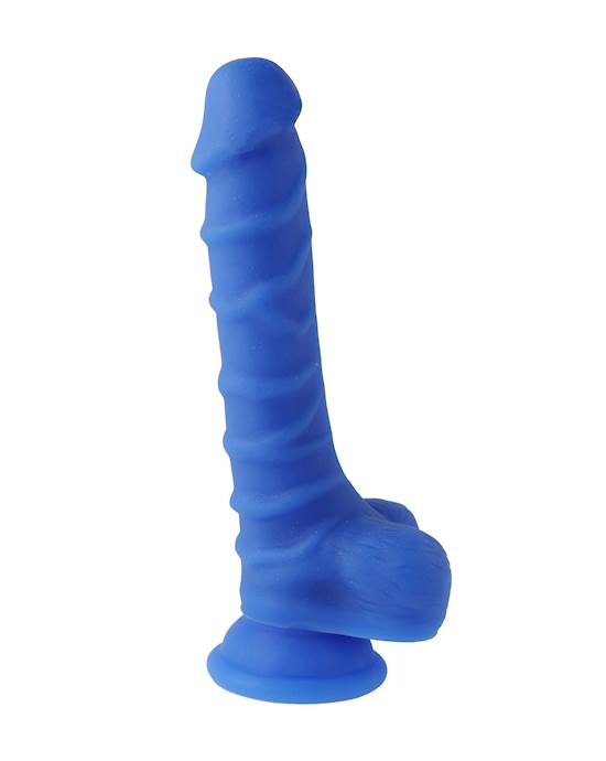 Nood Colours Dual Density Liquid Silicone Dildo with Balls - Nood Colours by Share Satisfaction