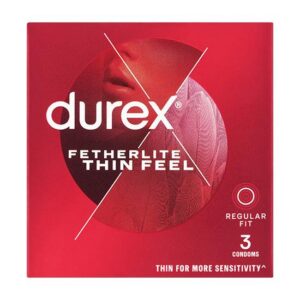 Durex Condoms Fetherlite Thin Feel Regular Fit 3pk - Durex