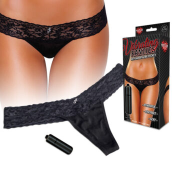 Vibrating Lace Thong - Hustler