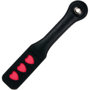 Sportsheets Leather Impression Paddle Hearts - Sportsheets
