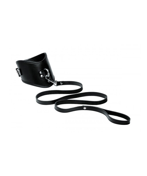 Leather Posture Collar With Leash -