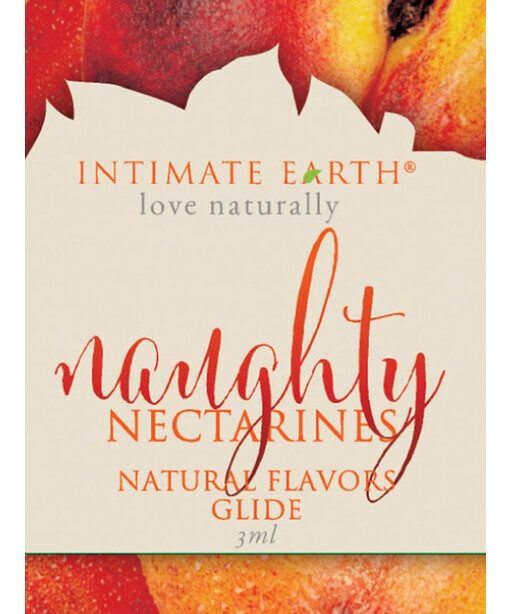 Intimate Earth Natural Flavours Glide Foil - Naughty Nectarine - Intimate Earth