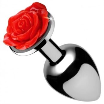 Red Rose Anal Plug - Small -