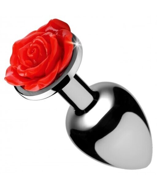 Red Rose Anal Plug - Small -