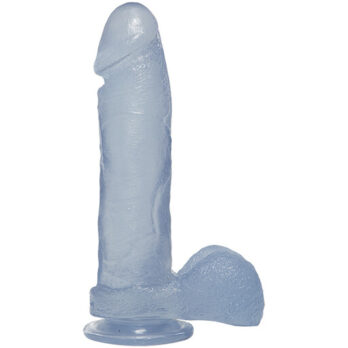 Crystal Jellies 8 Inch Realistic Cock With Balls - Crystal Jellies