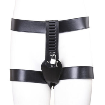 Strict Padlock Harness - Leather Play