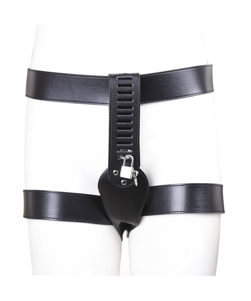 Strict Padlock Harness - Leather Play